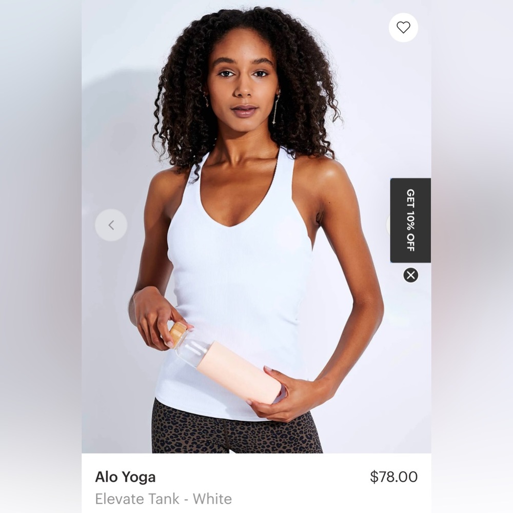 All Yoga White Elevate Tank size XS